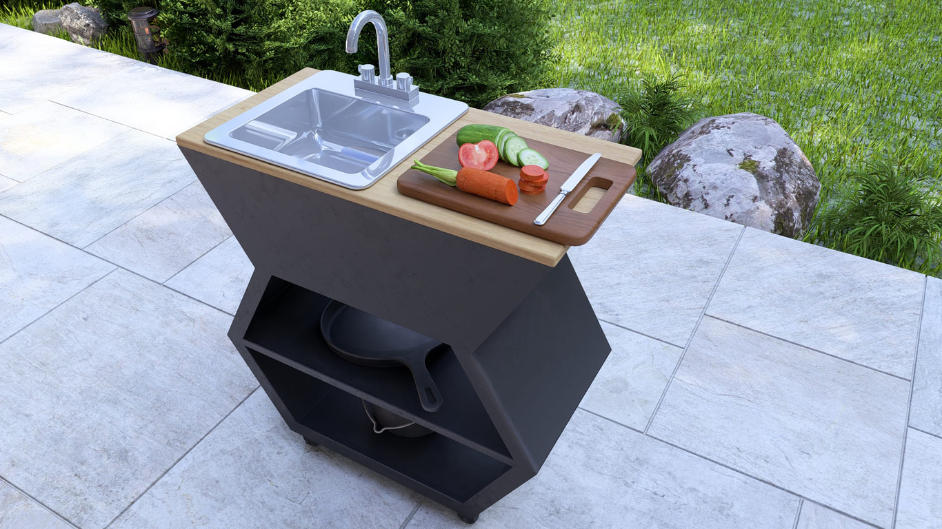 15-inch Sink Module. DXF, SVG files for laser, plasma cutting. Patio & Modular Kitchen. Фото 3