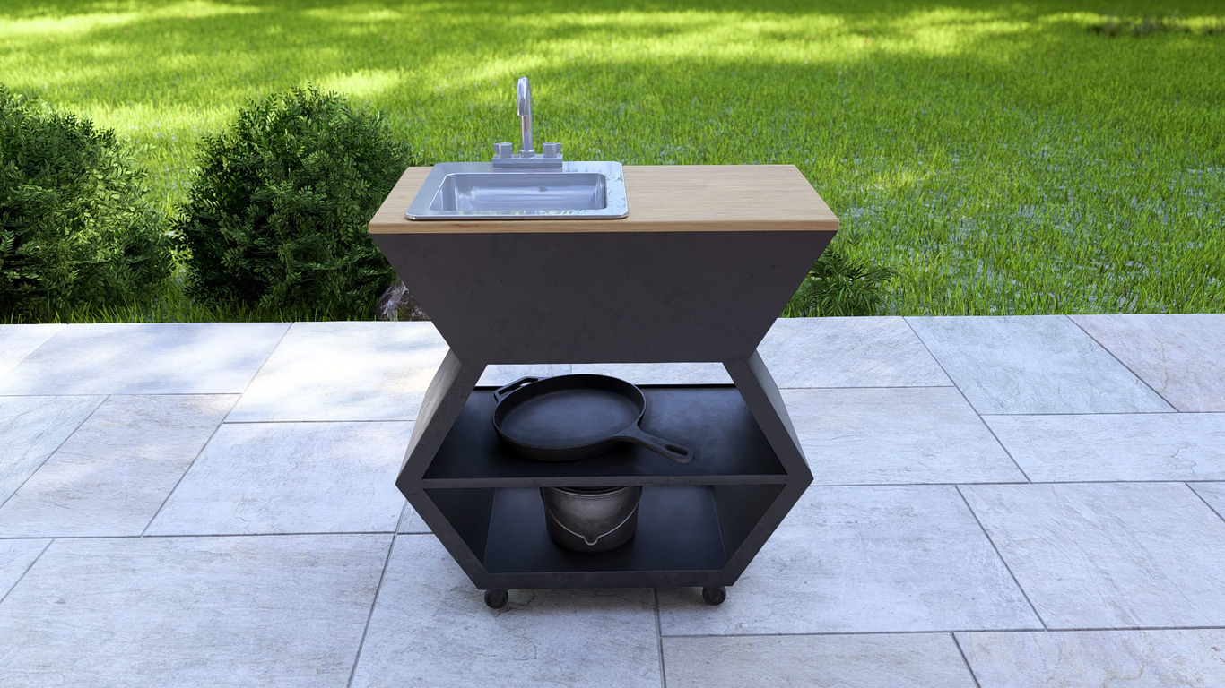 15-inch Sink Module. DXF, SVG files for laser, plasma cutting. Patio & Modular Kitchen. Фото 6