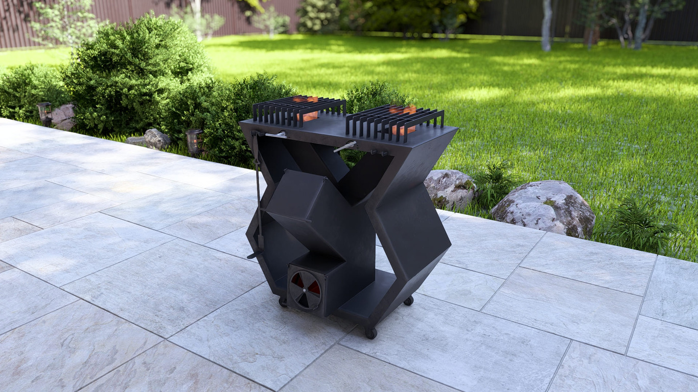 Rocket Stove Module V2. DXF, SVG files for laser, plasma cutting. Outdoor & Modular Kitchen. Фото 2