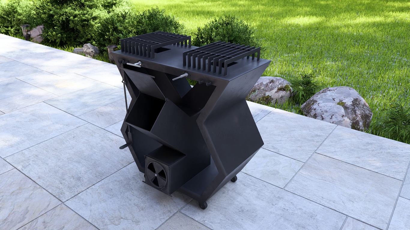 Rocket Stove Module V2. DXF, SVG files for laser, plasma cutting. Outdoor & Modular Kitchen. Фото 8