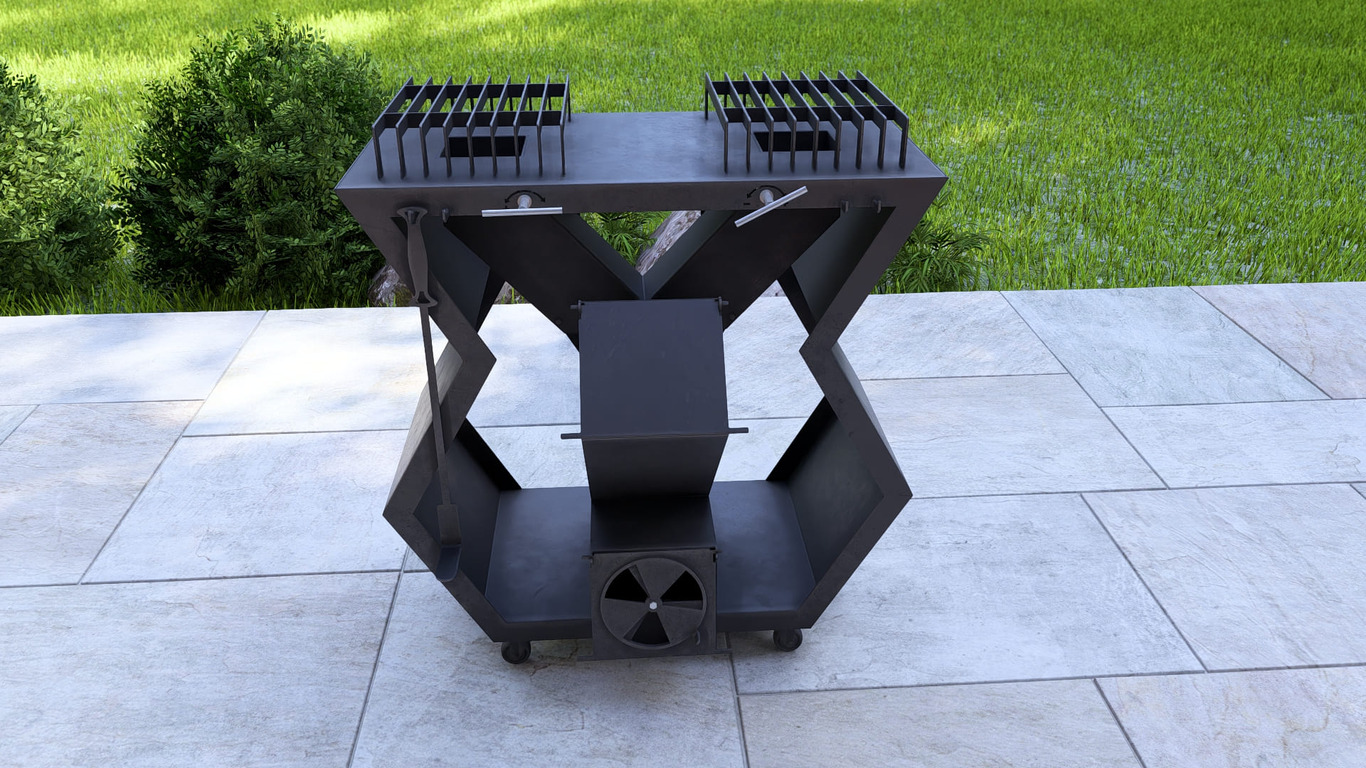 Rocket Stove Module V2. DXF, SVG files for laser, plasma cutting. Outdoor & Modular Kitchen. Фото 9