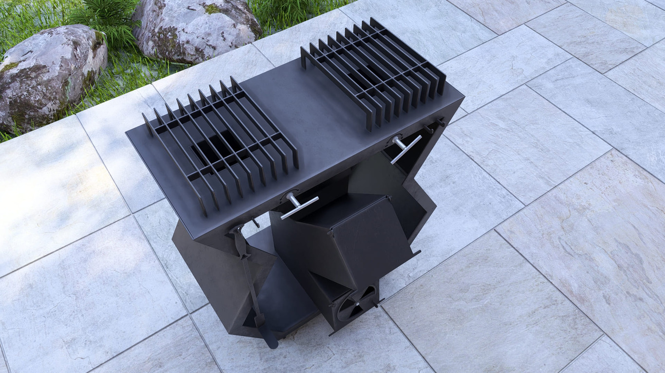 Rocket Stove Module V2. DXF, SVG files for laser, plasma cutting. Outdoor & Modular Kitchen. Фото 11