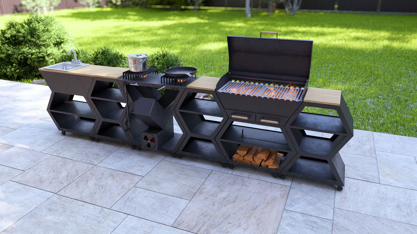 Rocket Stove Module V2. DXF, SVG files for laser, plasma cutting. Outdoor & Modular Kitchen. Фото 19