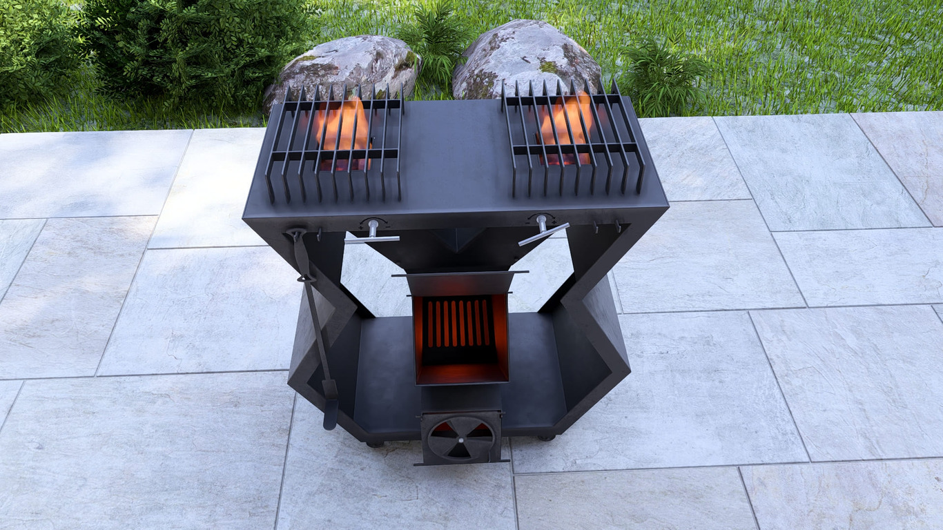 Rocket Stove Module V2. DXF, SVG files for laser, plasma cutting. Outdoor & Modular Kitchen. Фото 5