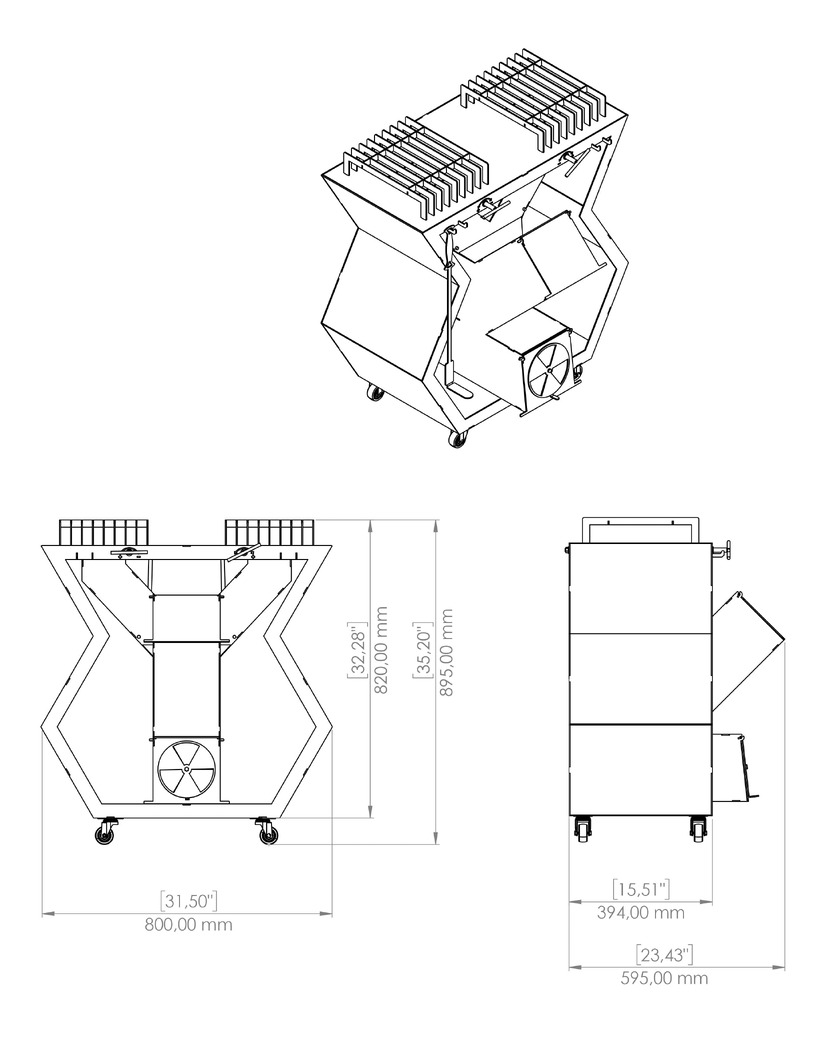 Rocket Stove Module V2. DXF, SVG files for laser, plasma cutting. Outdoor & Modular Kitchen. Фото 20