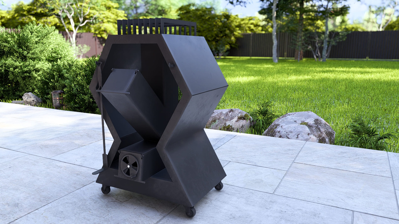 Rocket Stove Module. DXF, SVG files for laser, plasma cutting. Outdoor & Modular Kitchen. Фото 8