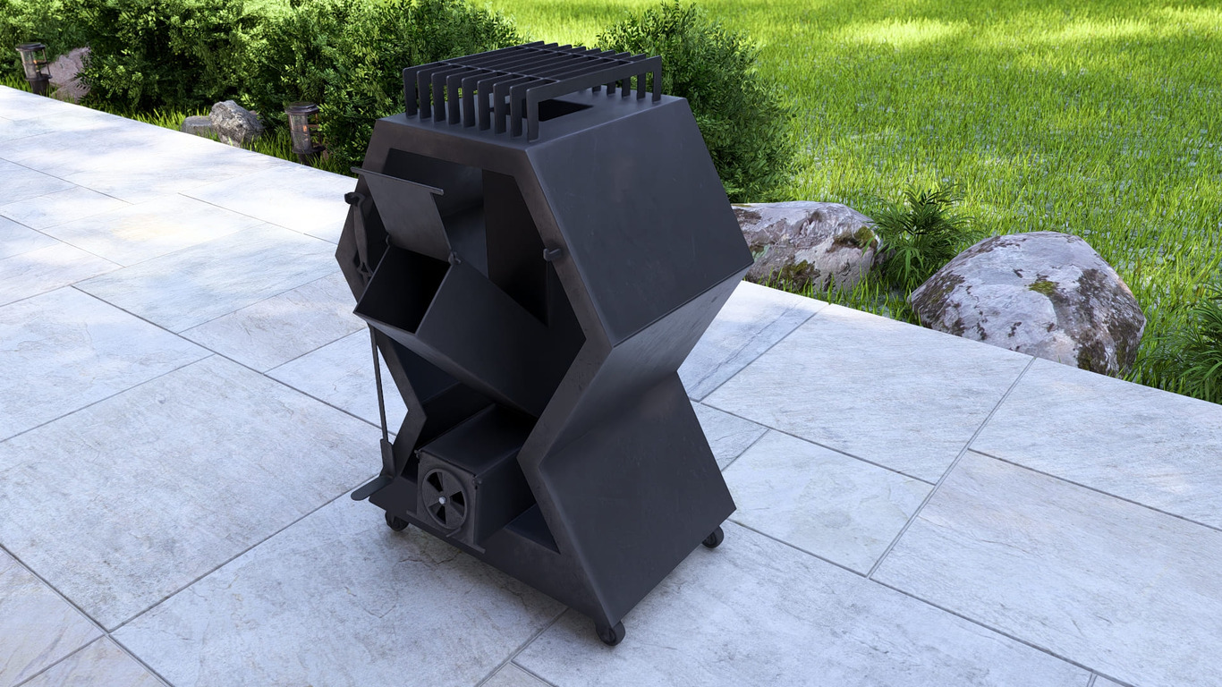 Rocket Stove Module. DXF, SVG files for laser, plasma cutting. Outdoor & Modular Kitchen. Фото 7