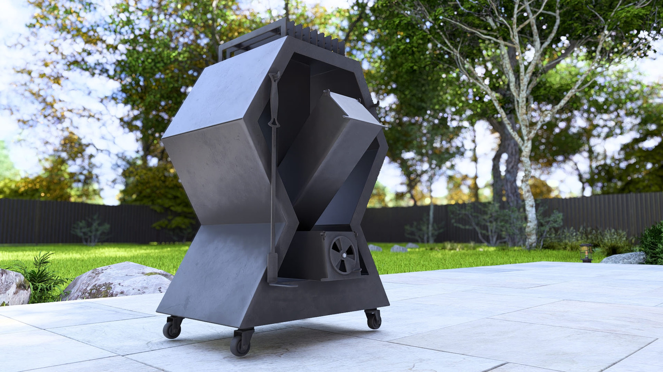 Rocket Stove Module. DXF, SVG files for laser, plasma cutting. Outdoor & Modular Kitchen. Фото 13