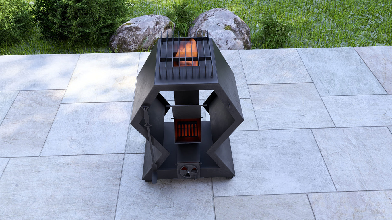 Rocket Stove Module. DXF, SVG files for laser, plasma cutting. Outdoor & Modular Kitchen. Фото 5