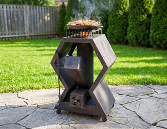 Rocket Stove Module. DXF, SVG files for laser, plasma cutting. Outdoor & Modular Kitchen