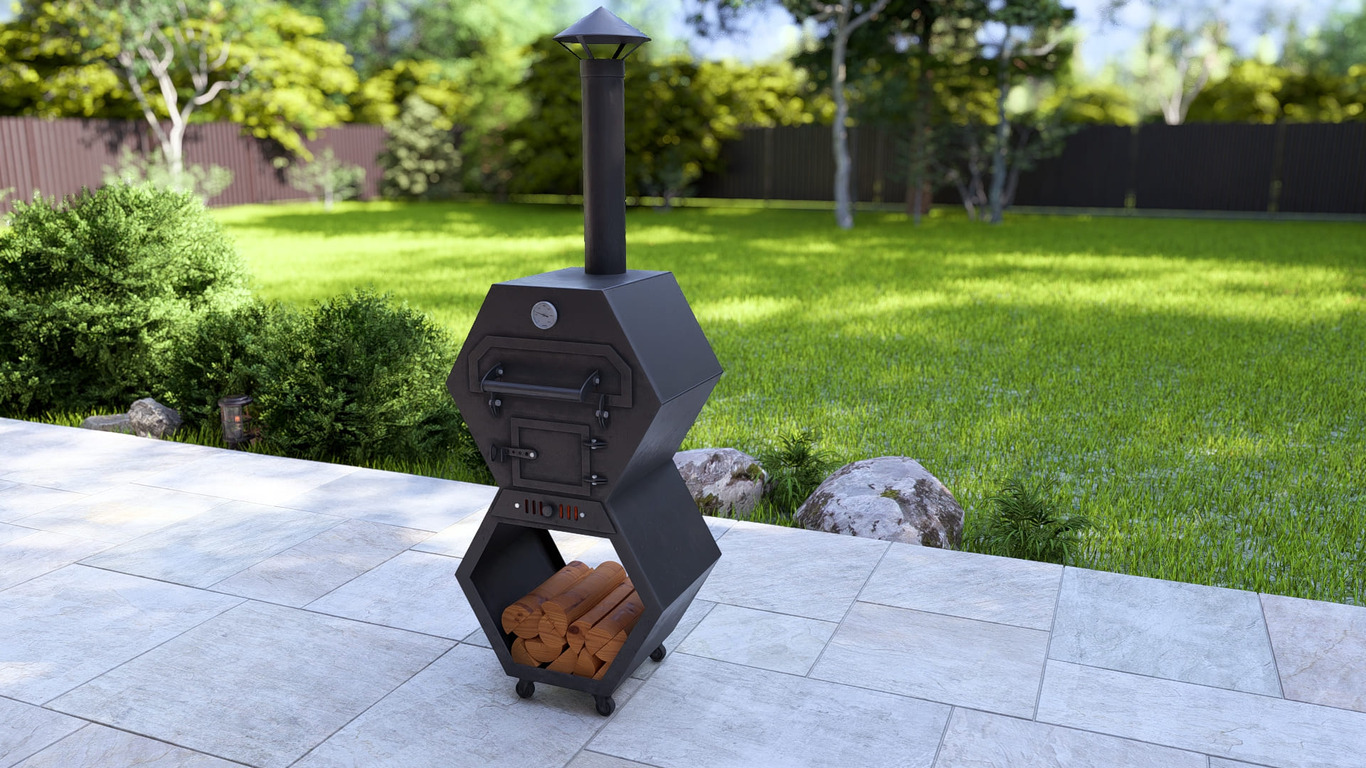 Pizza Oven Module. DXF, SVG files for laser, plasma cutting. Outdoor & Modular Kitchen. Фото 3