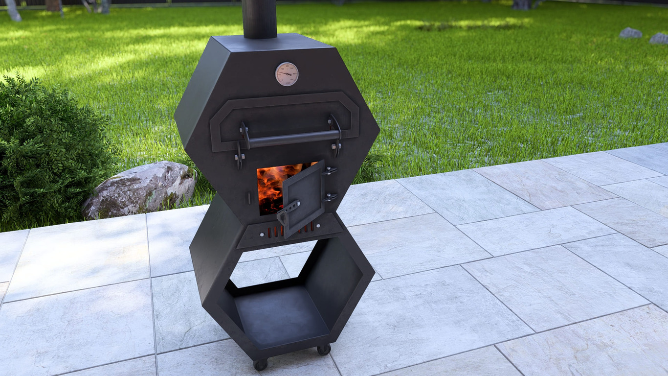 Pizza Oven Module. DXF, SVG files for laser, plasma cutting. Outdoor & Modular Kitchen. Фото 6