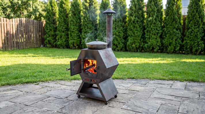 Cauldron Stove Module. DXF, SVG files for laser, plasma cutting. Outdoor & Modular Kitchen
