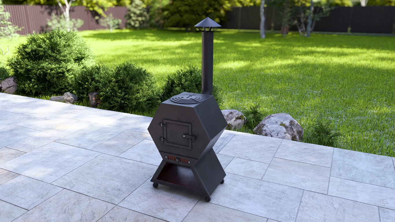 Cauldron Stove Module. DXF, SVG files for laser, plasma cutting. Outdoor & Modular Kitchen. Фото 2