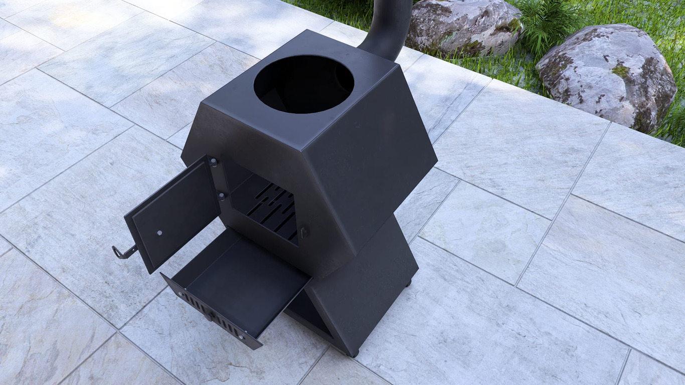 Cauldron Stove Module. DXF, SVG files for laser, plasma cutting. Outdoor & Modular Kitchen. Фото 9