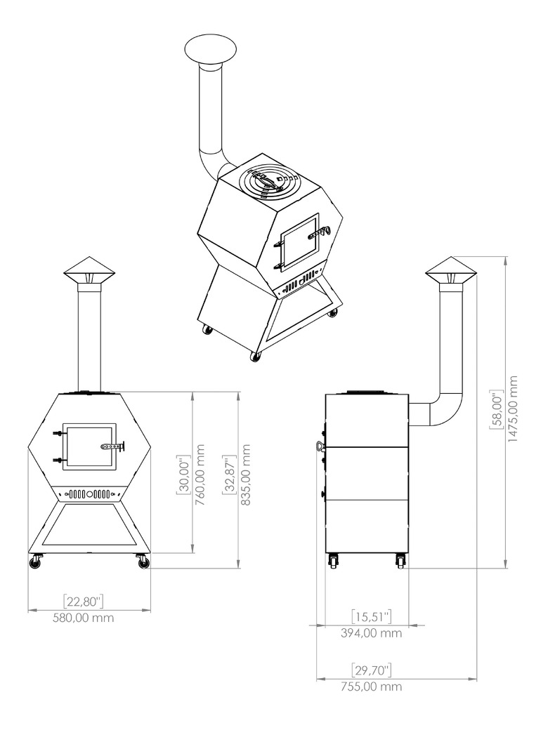 Cauldron Stove Module. DXF, SVG files for laser, plasma cutting. Outdoor & Modular Kitchen. Фото 17