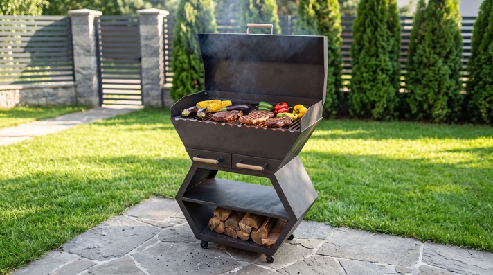 Barbecue Module. DXF, SVG files for laser, plasma cutting. Outdoor & Modular Kitchen