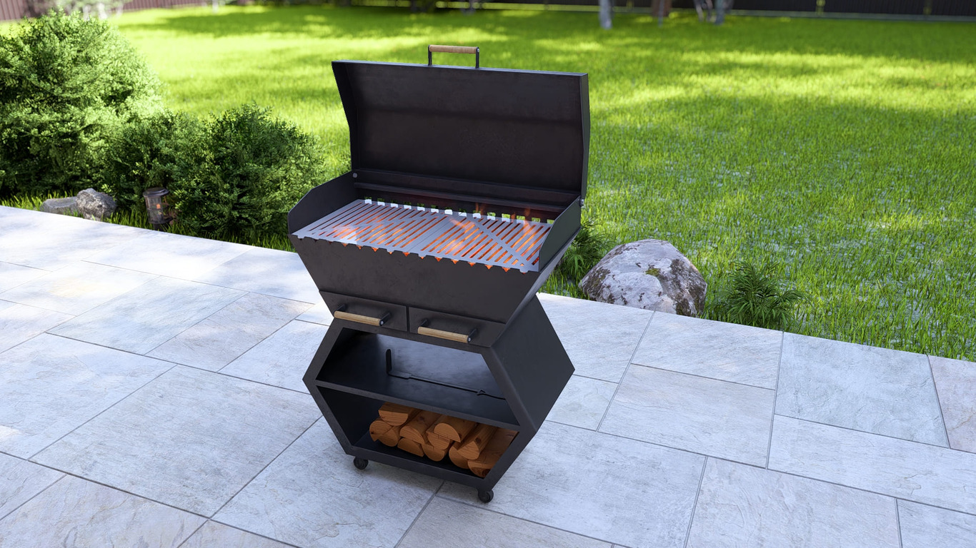 Barbecue Module. DXF, SVG files for laser, plasma cutting. Outdoor & Modular Kitchen. Фото 3