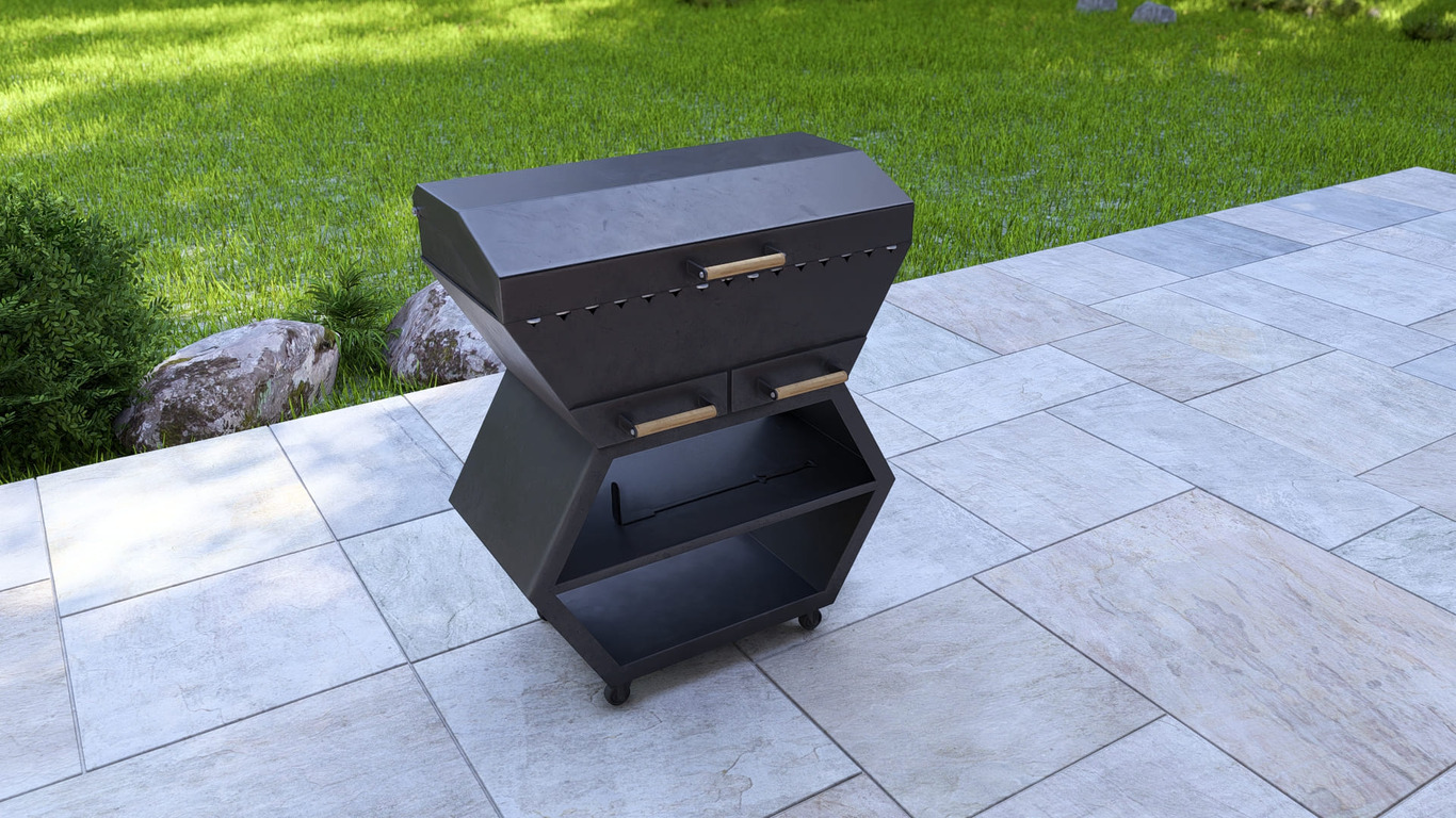 Barbecue Module. DXF, SVG files for laser, plasma cutting. Outdoor & Modular Kitchen. Фото 8