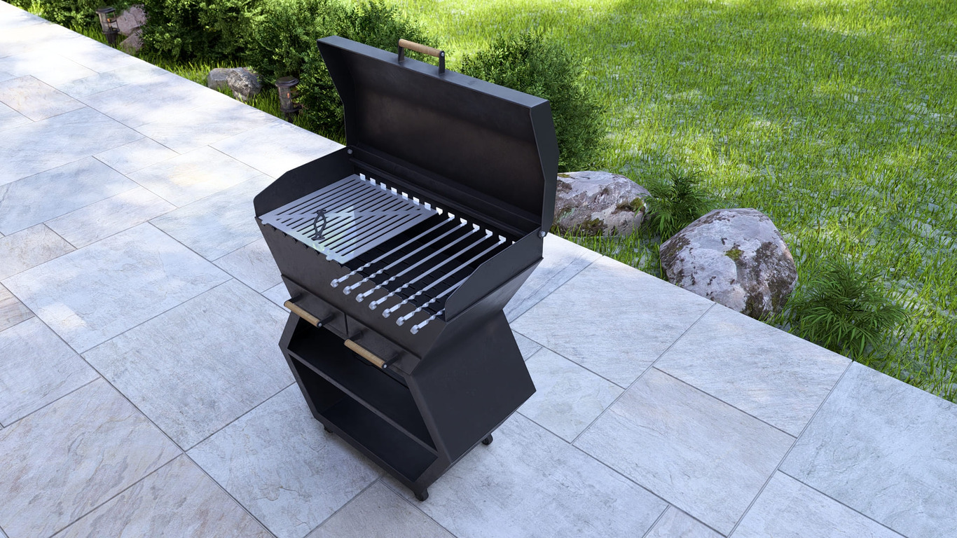 Barbecue Module. DXF, SVG files for laser, plasma cutting. Outdoor & Modular Kitchen. Фото 12