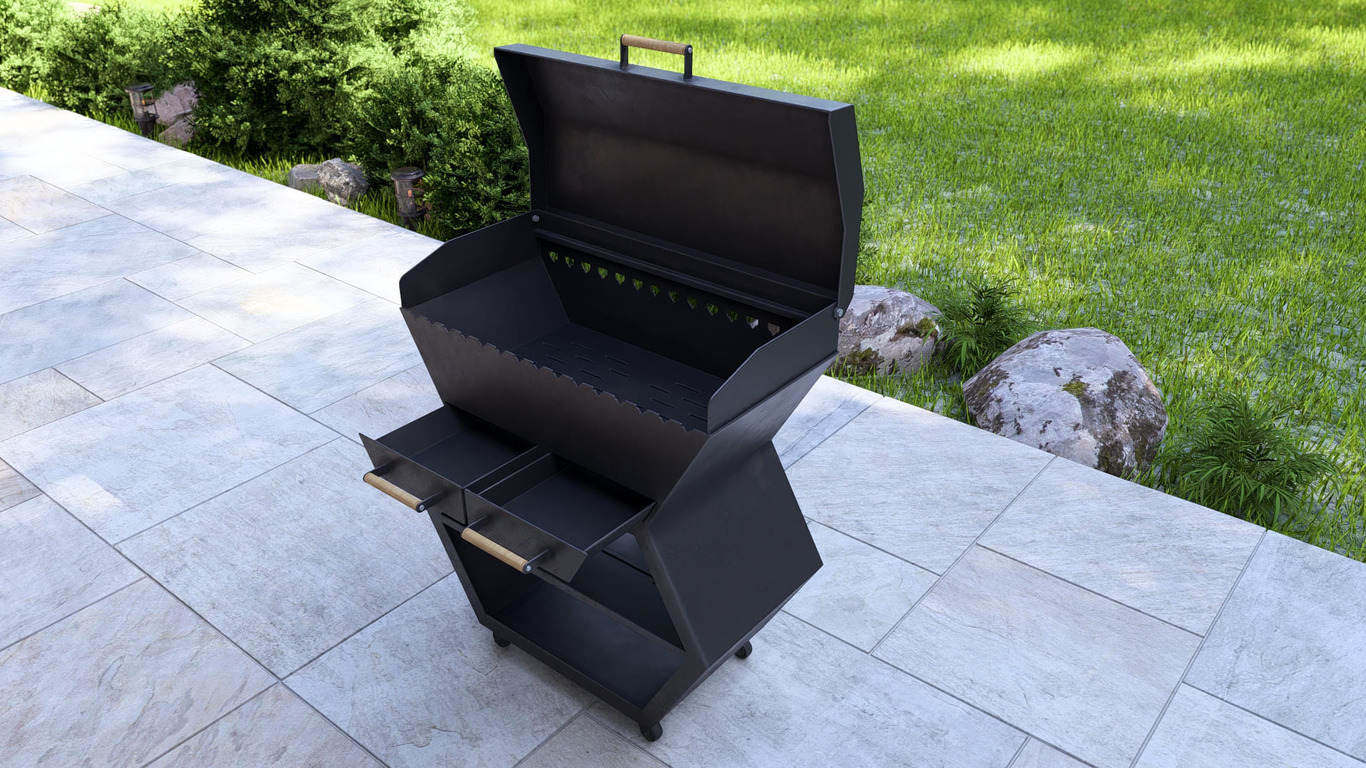 Barbecue Module. DXF, SVG files for laser, plasma cutting. Outdoor & Modular Kitchen. Фото 9
