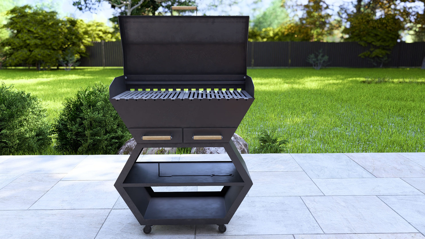 Barbecue Module. DXF, SVG files for laser, plasma cutting. Outdoor & Modular Kitchen. Фото 10