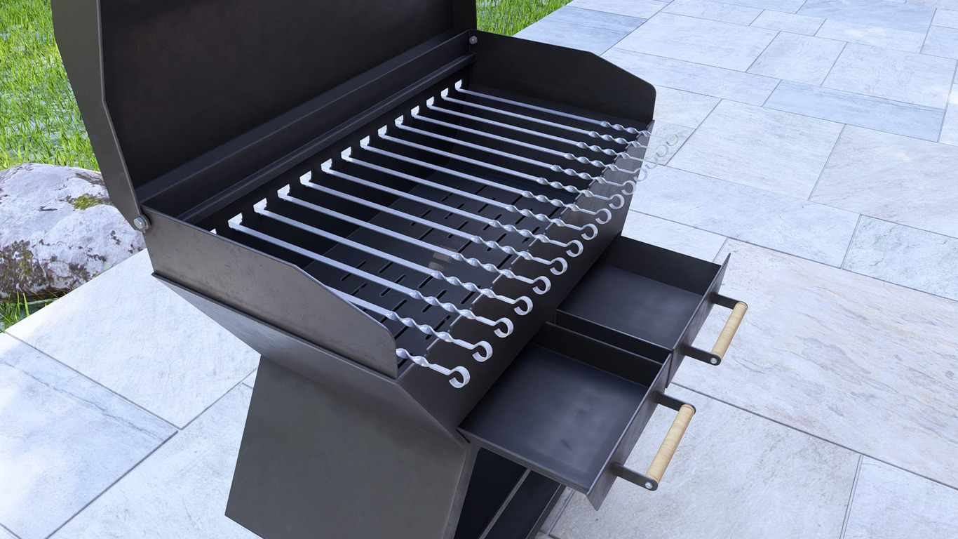 Barbecue Module. DXF, SVG files for laser, plasma cutting. Outdoor & Modular Kitchen. Фото 14