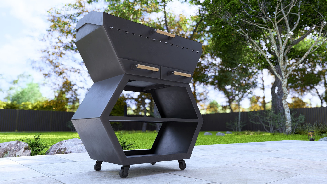 Barbecue Module. DXF, SVG files for laser, plasma cutting. Outdoor & Modular Kitchen. Фото 15