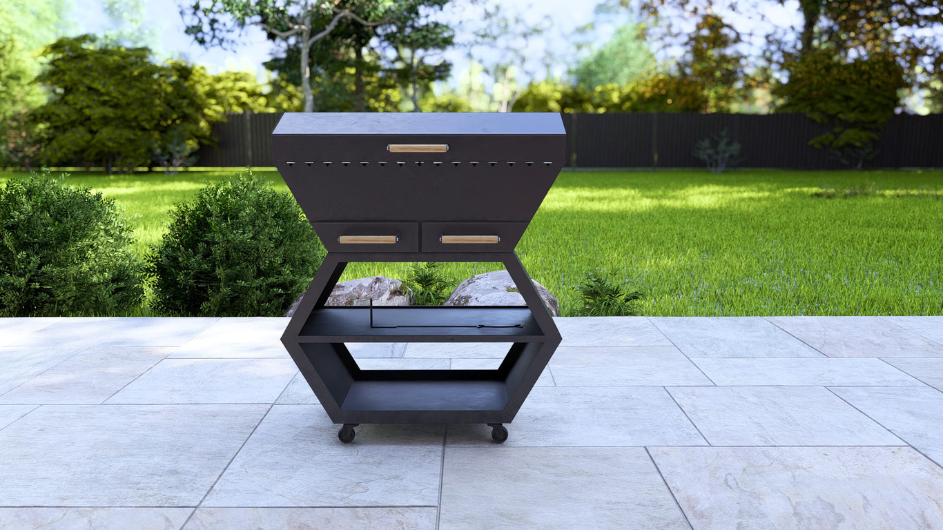 Barbecue Module. DXF, SVG files for laser, plasma cutting. Outdoor & Modular Kitchen. Фото 16