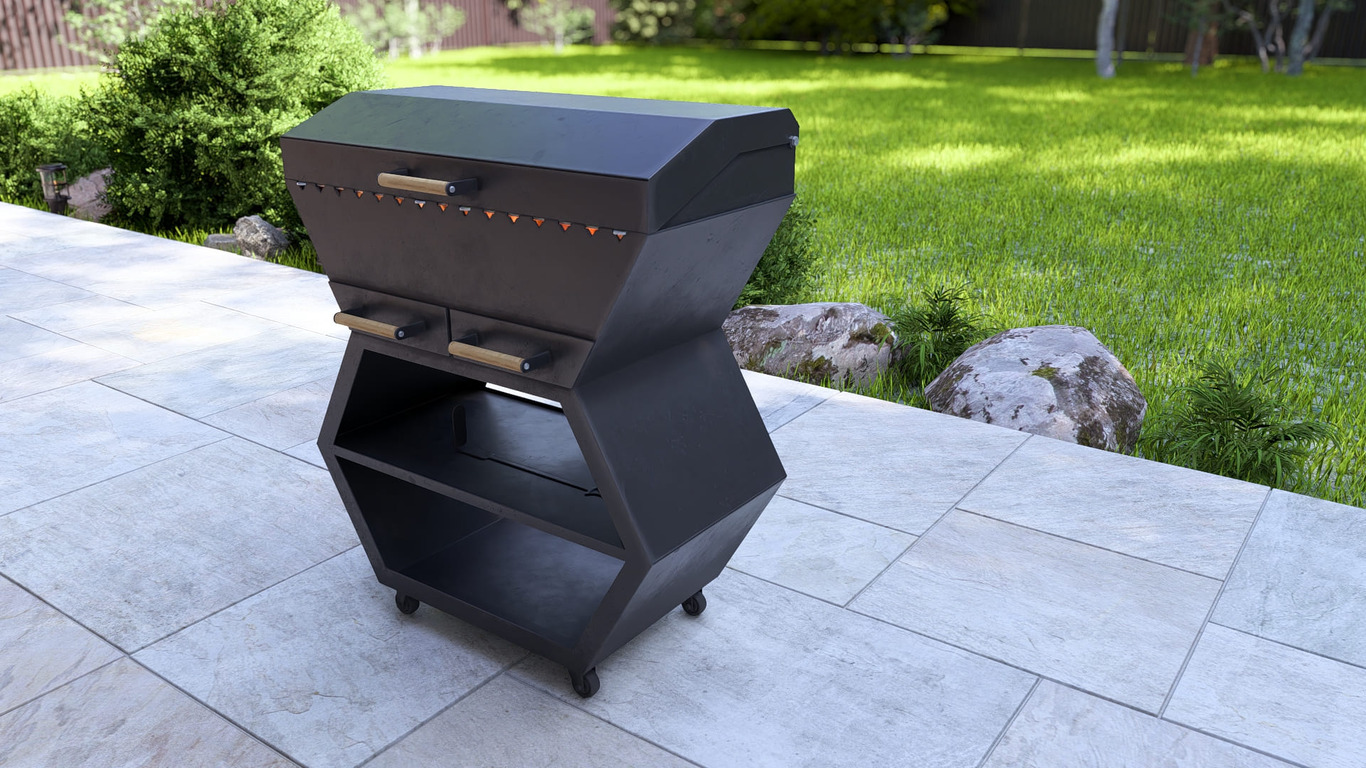 Barbecue Module. DXF, SVG files for laser, plasma cutting. Outdoor & Modular Kitchen. Фото 5