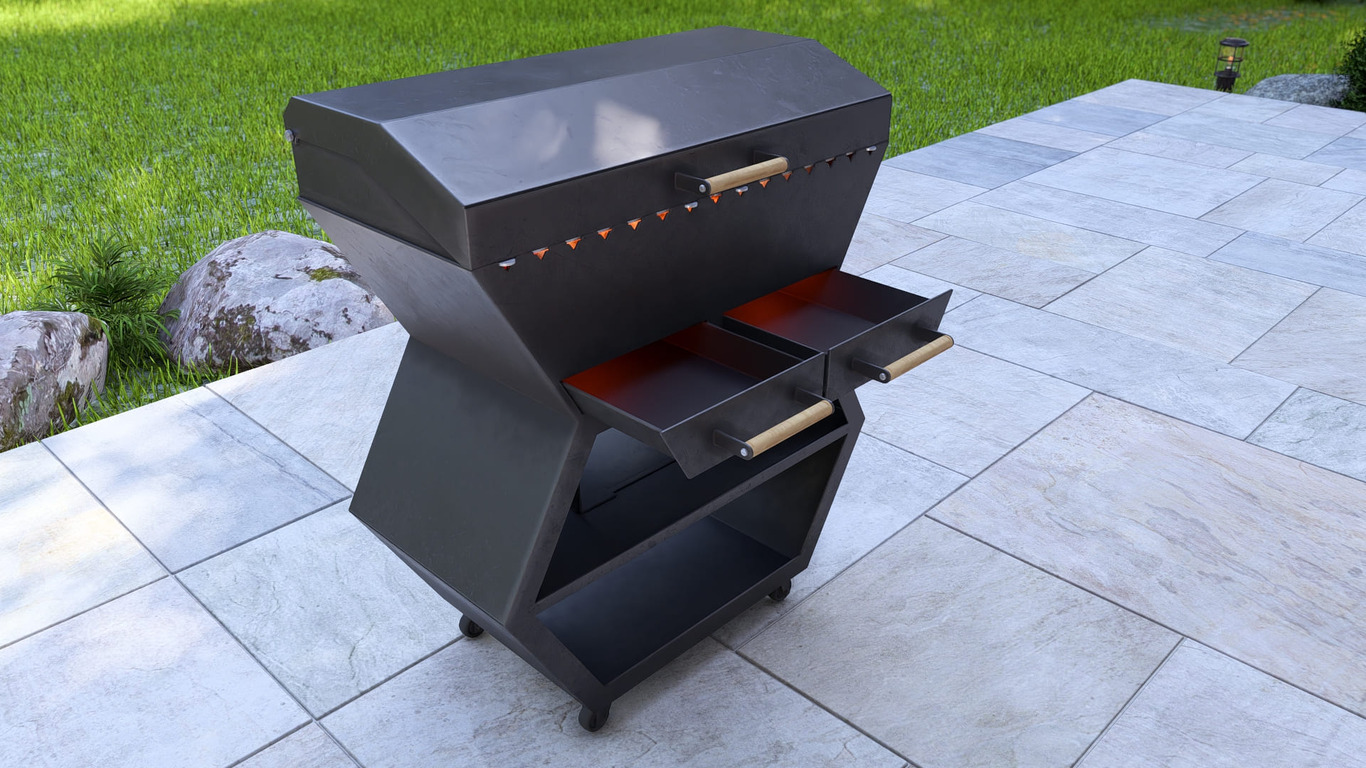 Barbecue Module. DXF, SVG files for laser, plasma cutting. Outdoor & Modular Kitchen. Фото 6