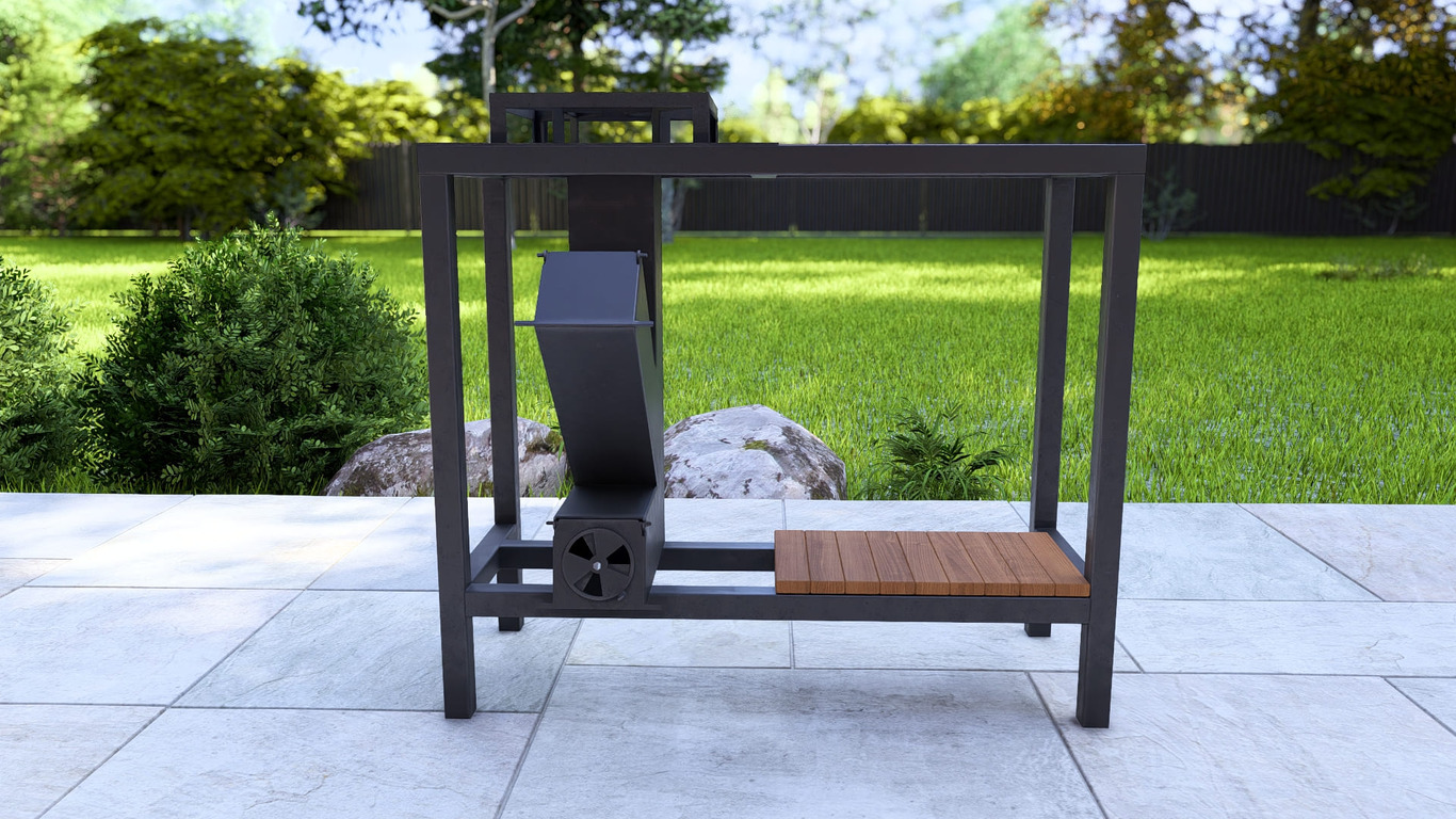 Single Burner Rocket Stove Table. DXF, SVG files for laser, plasma cutting. Фото 14