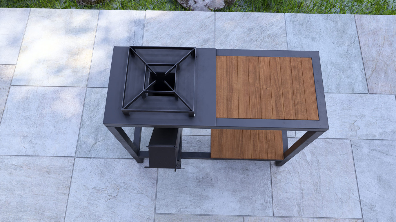Single Burner Rocket Stove Table. DXF, SVG files for laser, plasma cutting. Фото 18
