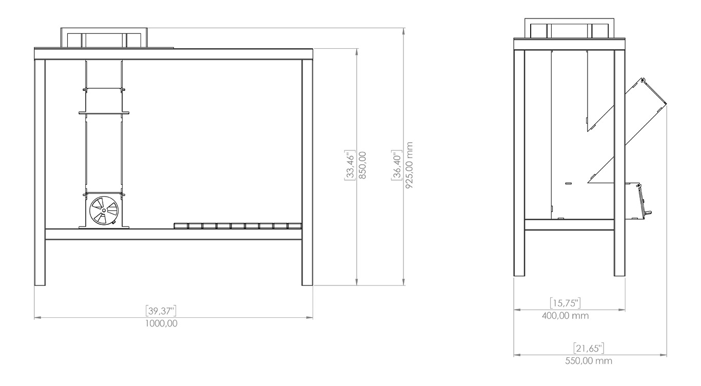 Single Burner Rocket Stove Table. DXF, SVG files for laser, plasma cutting. Фото 19