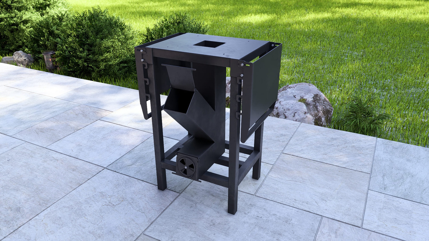 Single Rocket Stove. DXF, SVG files for laser, plasma cutting. Фото 8