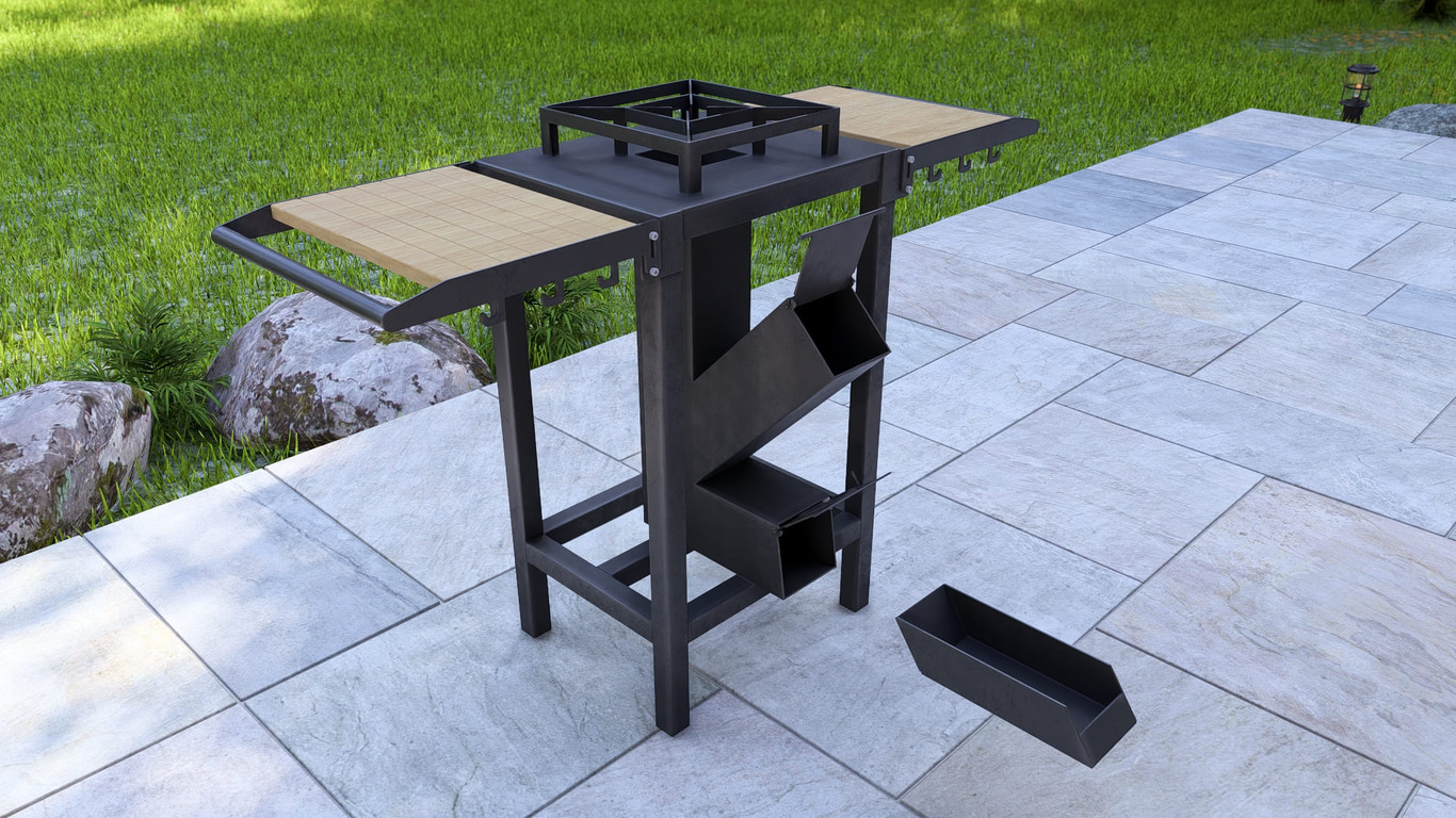 Single Rocket Stove. DXF, SVG files for laser, plasma cutting. Фото 10