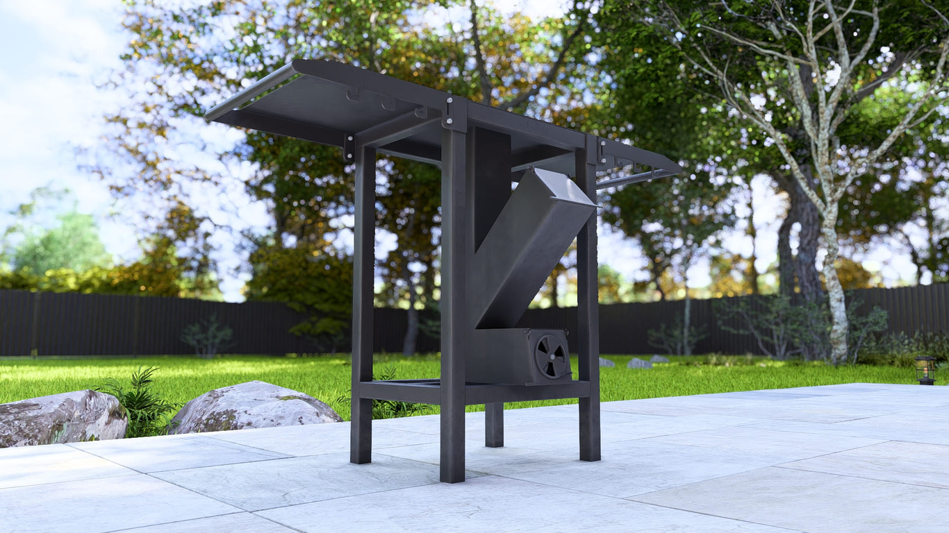 Single Rocket Stove. DXF, SVG files for laser, plasma cutting. Фото 11