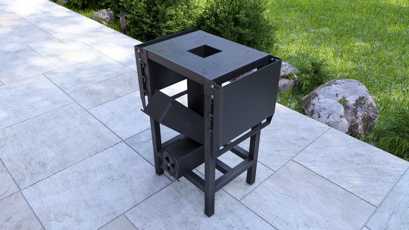 Single Rocket Stove. DXF, SVG files for laser, plasma cutting. Фото 13
