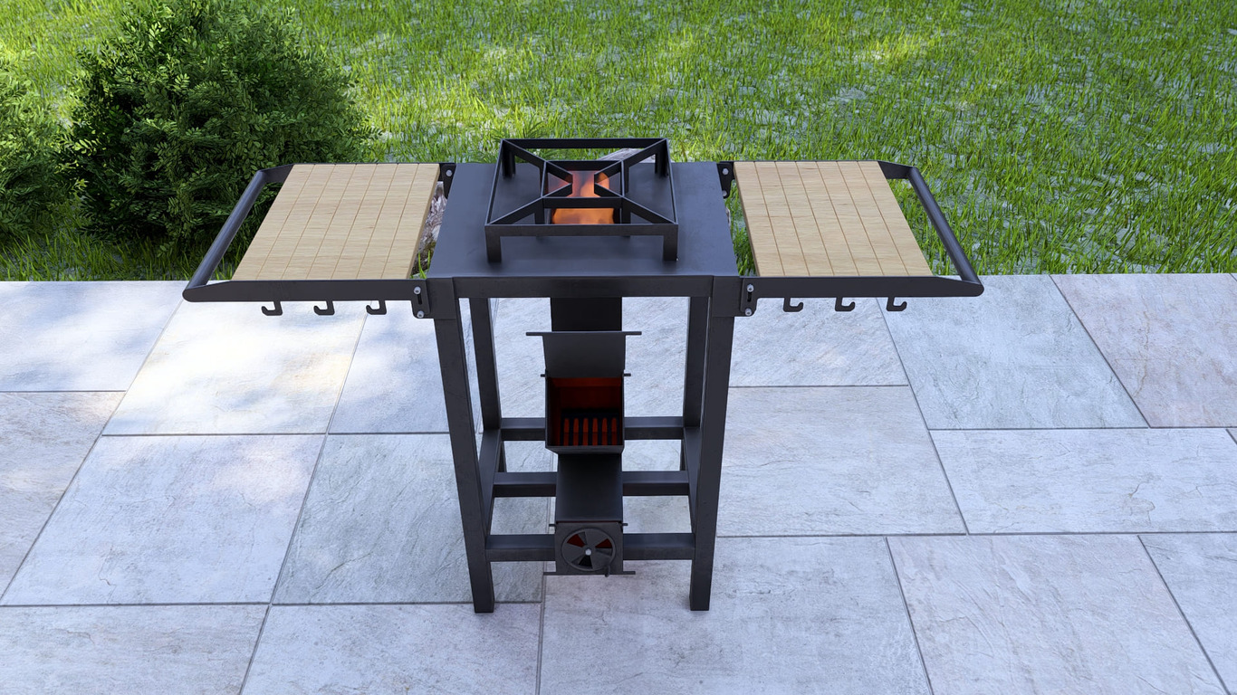 Single Rocket Stove. DXF, SVG files for laser, plasma cutting. Фото 5