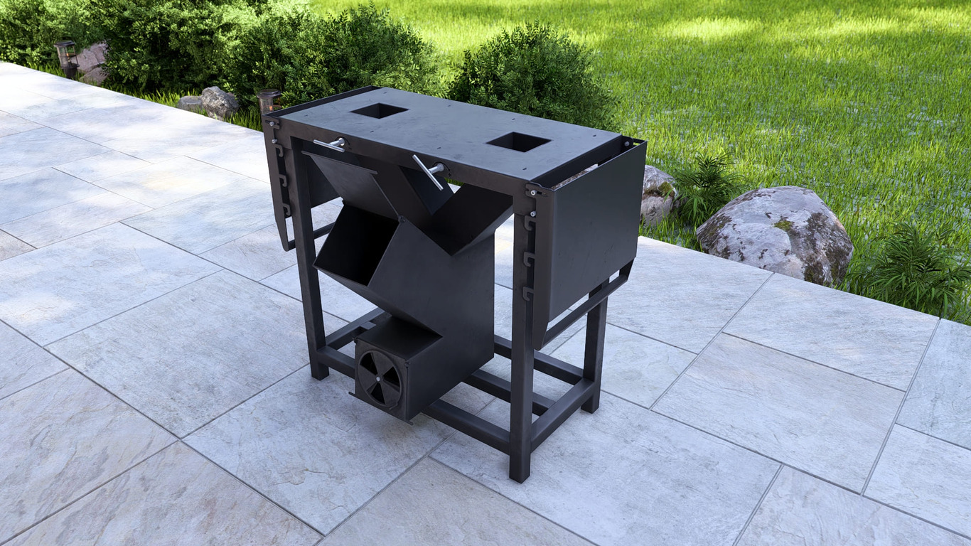 Double Rocket Stove. DXF, SVG files for laser, plasma cutting. Фото 9