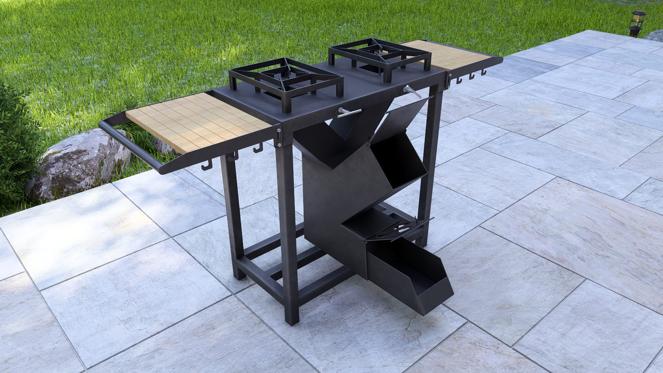 Double Rocket Stove. DXF, SVG files for laser, plasma cutting. Фото 10