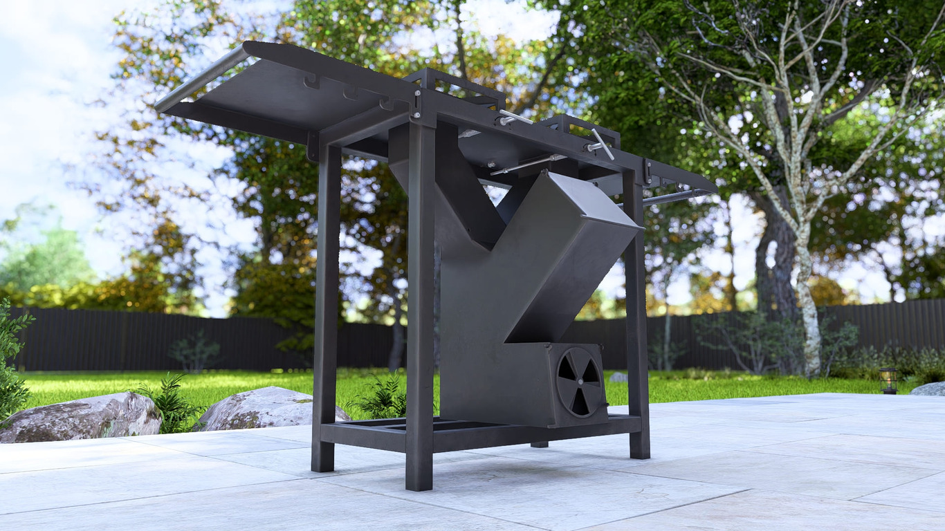 Double Rocket Stove. DXF, SVG files for laser, plasma cutting. Фото 12