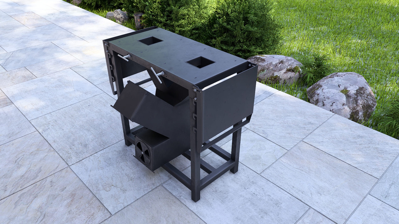 Double Rocket Stove. DXF, SVG files for laser, plasma cutting. Фото 14