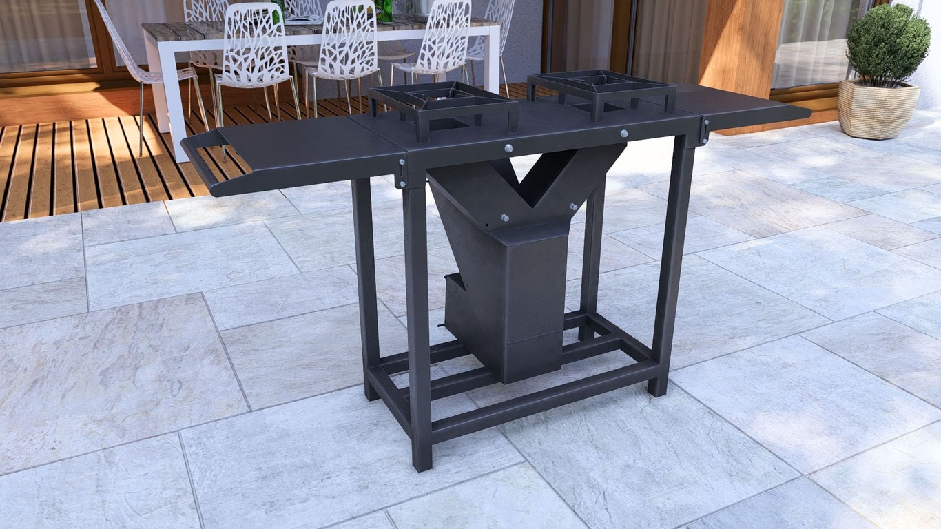 Double Rocket Stove. DXF, SVG files for laser, plasma cutting. Фото 16