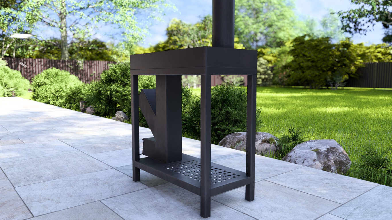 Rocket Stove with Cooktop. DXF, SVG files for laser, plasma cutting. Фото 10