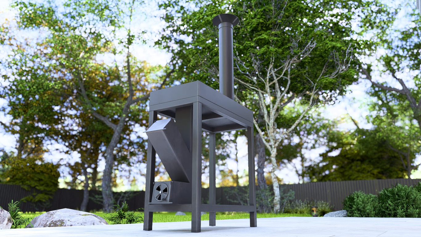 Rocket Stove with Cooktop. DXF, SVG files for laser, plasma cutting. Фото 14
