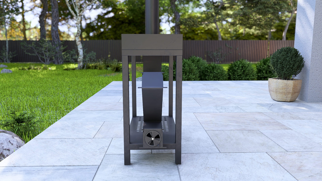 Rocket Stove with Cooktop. DXF, SVG files for laser, plasma cutting. Фото 15