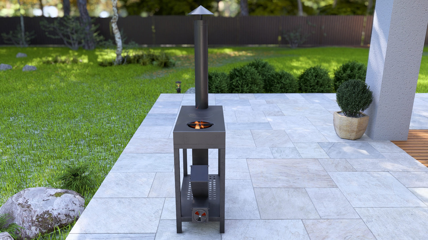Rocket Stove with Cooktop. DXF, SVG files for laser, plasma cutting. Фото 7