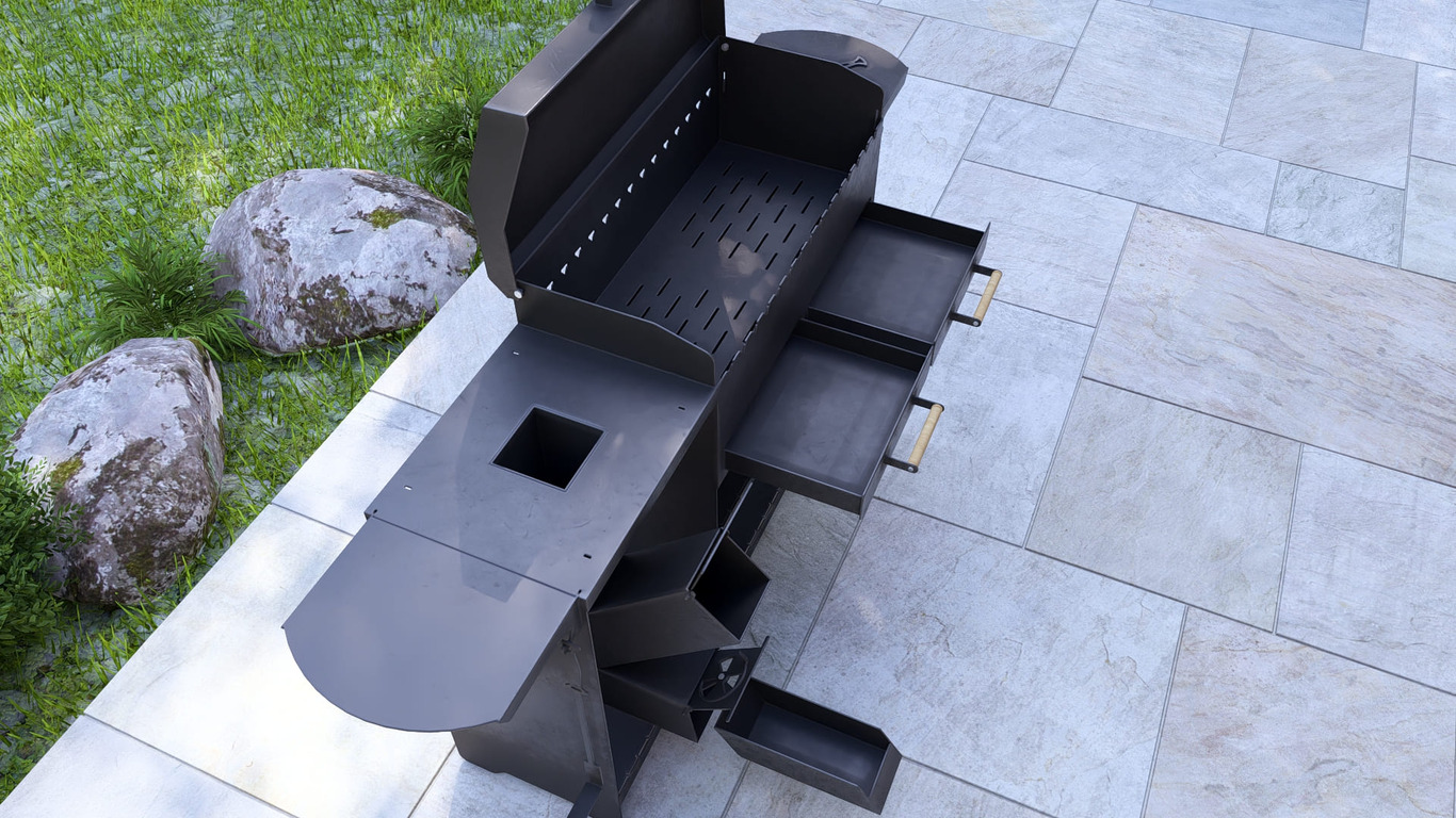 BBQ Grill with Rocket Stove & Pizza Oven. DXF, SVG files for plasma, laser cutting. Фото 17