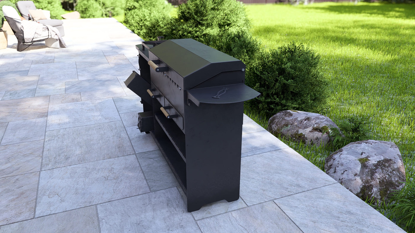 BBQ Grill with Rocket Stove & Pizza Oven. DXF, SVG files for plasma, laser cutting. Фото 20